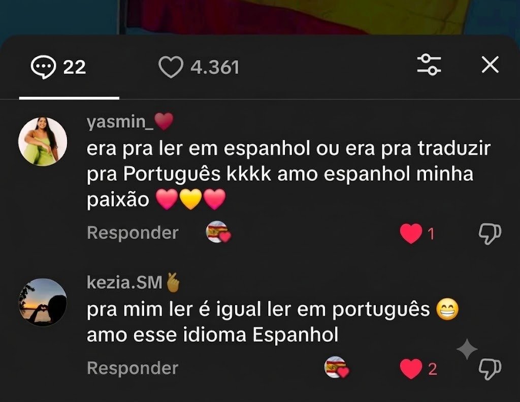 Depoimento de cliente do Espanhol Ilustrado