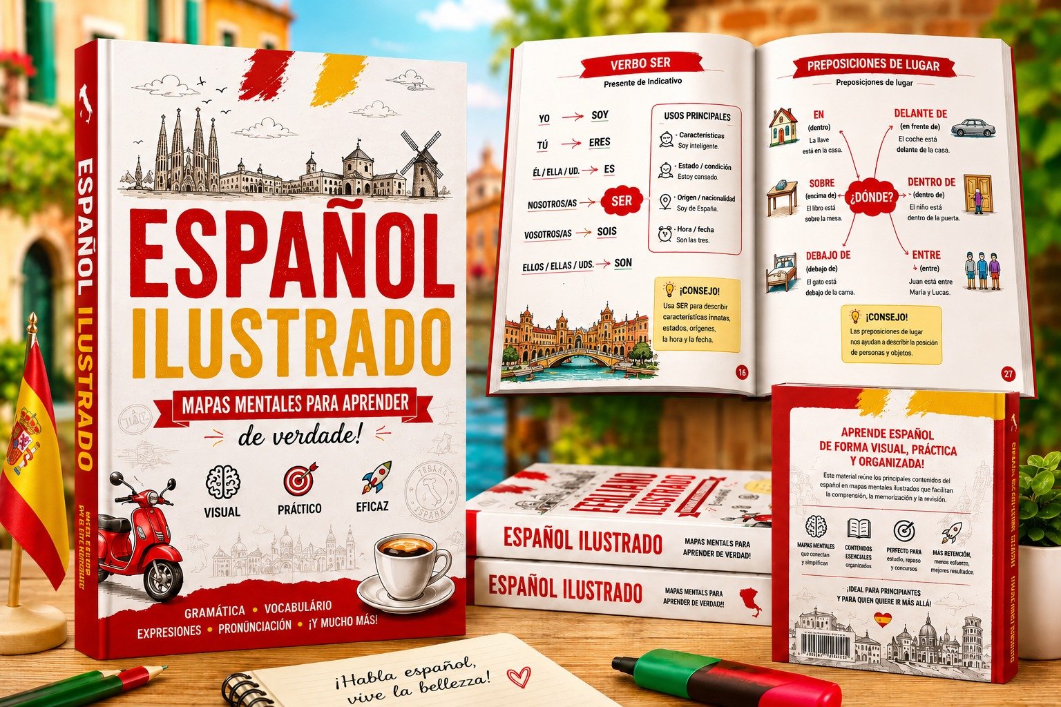 Mockup Espanhol Ilustrado Premium